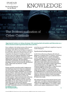   The Professionalisation of Cyber Criminals 